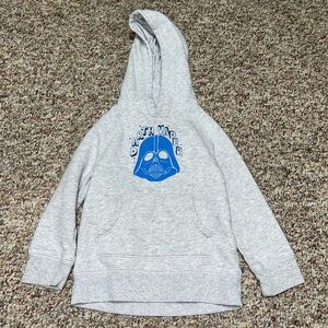 Boys 3T Kids Gray Hoodie with Blue Graphic Darth Vader 3T hoodie